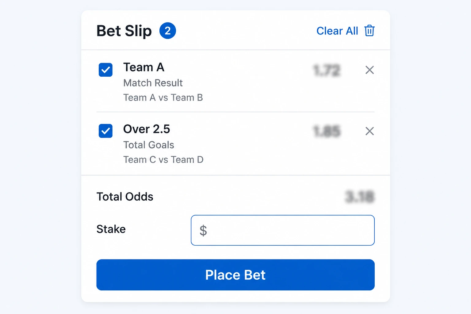 Betr Odds, Minimum Bet and Payout Basics